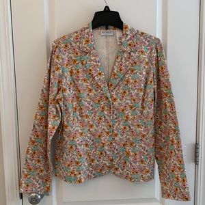 Pastel Pink Floral Blazer